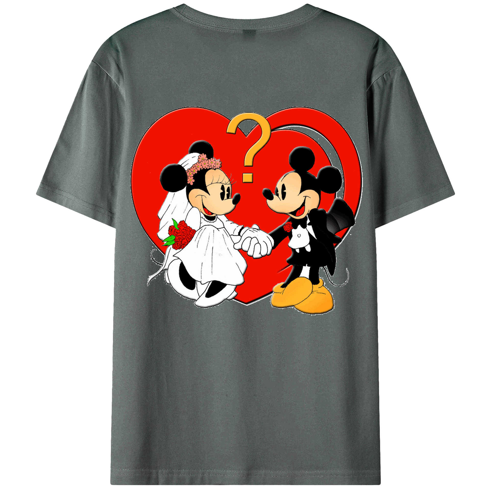 （画像用） ミッキーマウス Mickey Mouse 綿100％半袖Tシャツ（背面プリント）